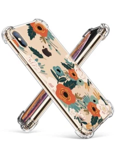 Funda GVIEWIN Flor Transparente iPhone XS/X, Diseño Patrón Suave y Flexible  - Imagen 1 de 6