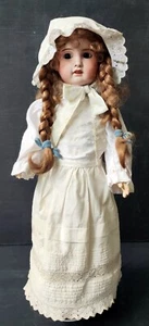 POUPEE SFBJ PARIS TAILLE 7 TETE PORCELAINE CHEVEUX NATURELS HAUT 50 CM ANCIENNE - Picture 1 of 10