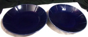 IKEA 12011~Lot of 2~ Blue 9.25” Soup Pasta Bowls Stoneware Ceramic China - Picture 1 of 10