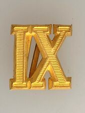 ORIGINAL WW2 German Army Metal Shoulder Board Insignia or Badge Number 'IX'.