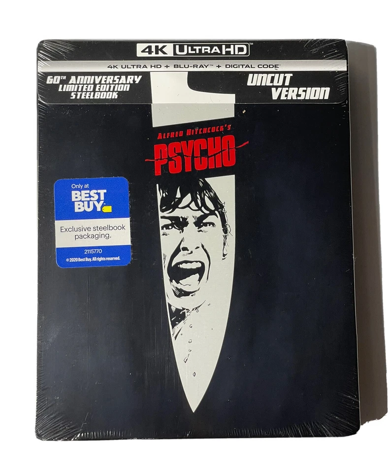 Psycho (2020, 4K UHD Blu-ray, Anniversary Edition Steelbook)
