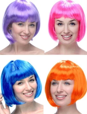 High Glossy Cool Women Bobo Head Wig Women Cosplay Party Prop Fancy Dress