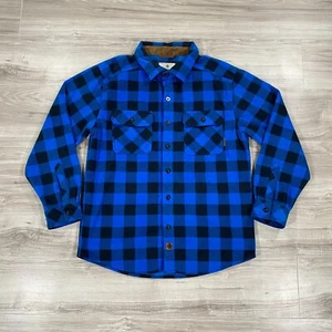 Legendary Whitetails Flannel Shirt Men Large Blue Button Up Shacket Outdoor Soft - Picture 1 of 13