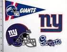 Lot of 4 New York NY Giants Patch /Stickers/ Window Cling Throwback Old Logo 