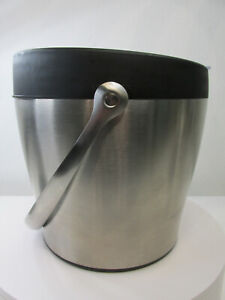 OXO Modern Stainless Steel Ice Bucket With Clear Lucite Acrylic Lid