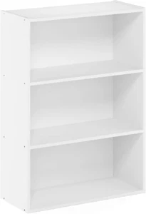 Furinno Pasir 3-Tier Open Shelf Bookcase, Plain White - Picture 1 of 12