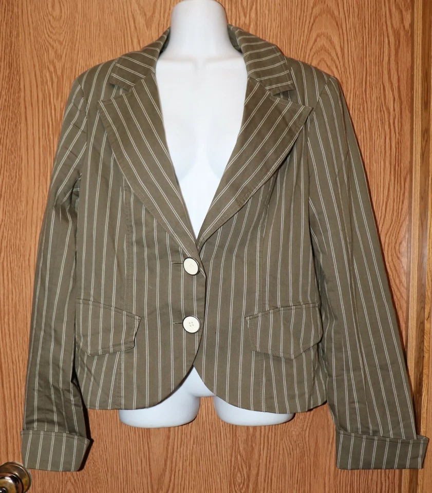 Blazer chaqueta estilo metro verde para mujer talla 12 excelente Foto 1 de 2