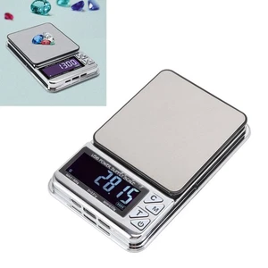 Bilancia digitale alta precisione 600/0,01 g display LCD impermeabile ricarica USB ele - Foto 1 di 24