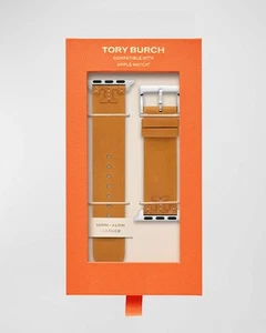 Bracelet pour Apple Watch Tory Burch McGraw en cuir taille 38 mm ~ 46 mm TBS0100E - Photo 1 sur 9