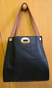 Borsa tote sfoderata in pelle nera ~ grande - Foto 1 di 4