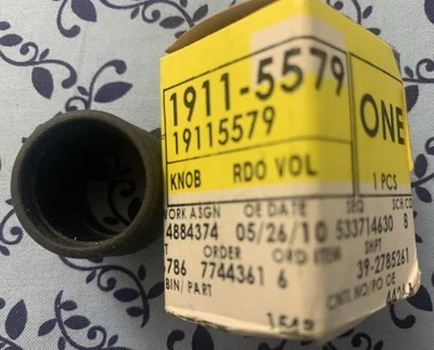 2006-2010 HUMMER H3 H3T Genuine GM Radio Vol Knob 19115579 NOS NEW! ACDelco OE - Image 1 of 4