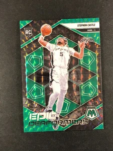 2024-25 Mosaic Stephon Castle RC Epic Performers #15 Green Mosaic Prizm Spurs - Picture 1 of 2