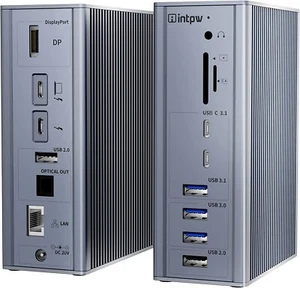 intpw Thunderbolt 3 Dock USB C Laptop Docking Station Dual Monitor PC hub BoxN - Picture 1 of 8