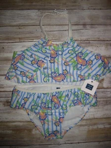 NWT Janie and Jack Girls 10 Summer Sun Paisley 2 piece bikini Swimsuit - Picture 1 of 6