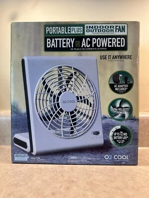 Ventilador portátil Plus interior exterior alimentado por batería o CA Foto 1 de 4