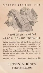 Fort Atkinson Jensen & Jones Werbung Vatertag Krawattenkarte v2 - Bild 1 von 2