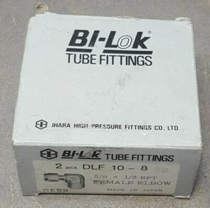 2 piezas IHARA HIGH PRES AJUSTE BI-LOK DLF10-8, 613 codo hembra 5/8 X 1⁄2 NPT. OKEB - Imagen 1 de 10