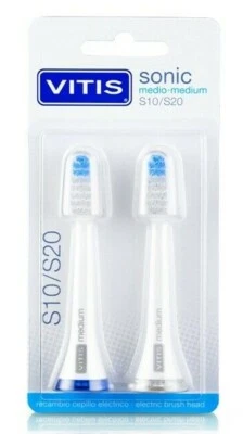 VITIS® sonic S10/S20 medium Bürstenkopf 2er Pack PZN 11872401 Ersatsbürsten