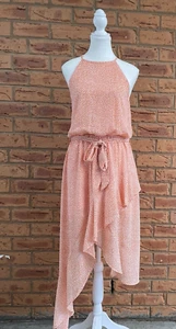 Divine Avenue Dress Pink Womens Size 10 Hanky Hem Halter Spaghetti Strap - Picture 1 of 15