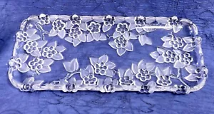 Vintage Walther Glass Mikasa Germany Carmen Clear And Frosted Crystal Canape... - Picture 1 of 3