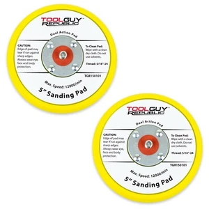 TGR 5" Low Profile Hook and Loop Sanding Random Orbital Backup Pad (2 Pack) - Picture 1 of 3
