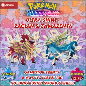 ✨ULTRA SHINY ZACIAN & ZAMAZENTA✨ | GAMESTOP/GAME EVENT | Pokemon Schwert & Schild  - Bild 1 von 7