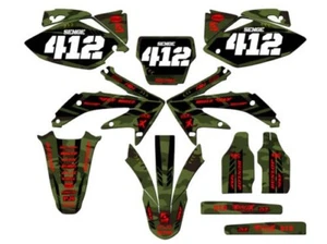 2005-2007 CRF 450 R APACHE Green Senge Graphics Kit Compatible with Honda - Picture 1 of 10