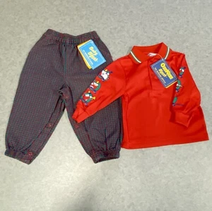 Pantaloni e camicia OshKosh B'Gosh a quadri vintage nuovi con etichette - taglia 18 mesi - Foto 1 di 14