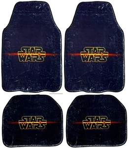 Star Wars Super Soft Universal Fit Auto Car Floor Mats Carpet Set of 4 NEW - Foto 1 di 4