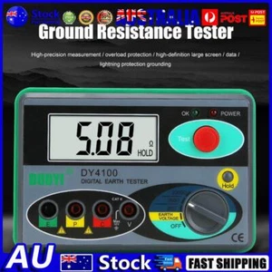 DY4100 Digital Earth Meter Earth Ground Resistance 0-2000 Ohm Voltage Tester AU - Picture 1 of 12