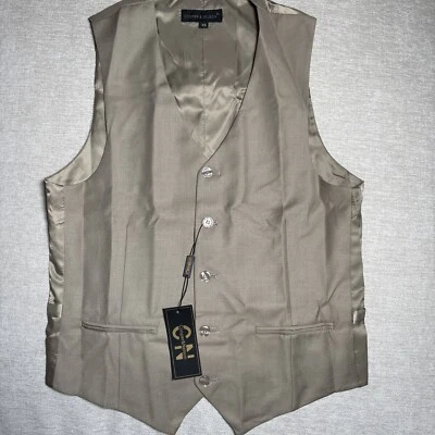 Chaleco Chaleco Chaleco Chaleco Chaleco de Negocios Formal Sólido para Traje o Esmoquin Talla Xs Foto 1 de 4