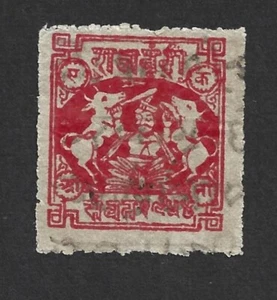 (BL) Indien Bundi Staat 1 Anna Einnahmenmarke - Bild 1 von 1