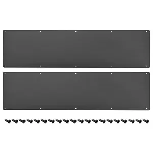 2pcs 8 x 30 Inches Aluminum Door Kick Plate for Exterior Door, Black - Picture 1 of 6