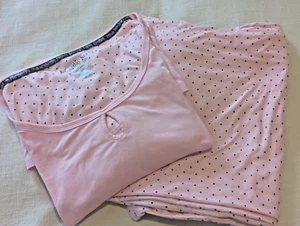 Everyday Koze Harve Benard Pyjama Set 3X rosa gepunktet Langarm & Hose weich - Bild 1 von 13
