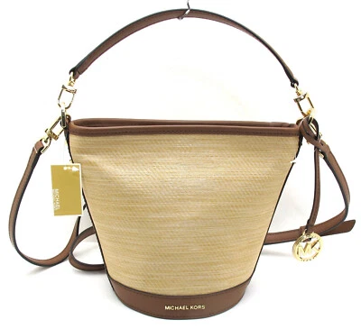 Новый MICHAEL KORS TOWNEND Sm TopZip трансформируемый ведро через плечо натуральный/багаж - Изображение 1 из 4