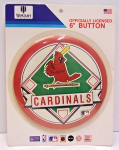 Vintage Wincraft Stl. Cardinals Official MLB 6" Button Pin Neu in Verpackung ungeöffnet NEU - Bild 1 von 1