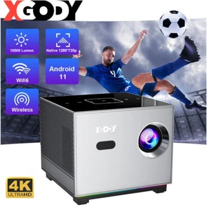 4K UHD Projector 5G Wifi Bluetooth Android Smart HDMI Beamer Home Theater Movie - Picture 1 of 13