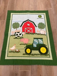 John Deere 33 "x 40" handgefertigte Decke Wandbehang Kinderzimmer Kleinkind Bett - Bild 1 von 3