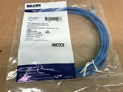 Belden CA21106007 10GX NXPC-D2RS86-R8AT-R8AT-07.0 Patch Cord 24 AWG 7-Foot Blue - Image 1 of 2