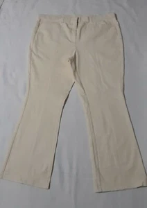 (NWOT) Issac Mizrahi Live! Women's ivory Stretch Pants.wide leg. Size 22W - Picture 1 of 9