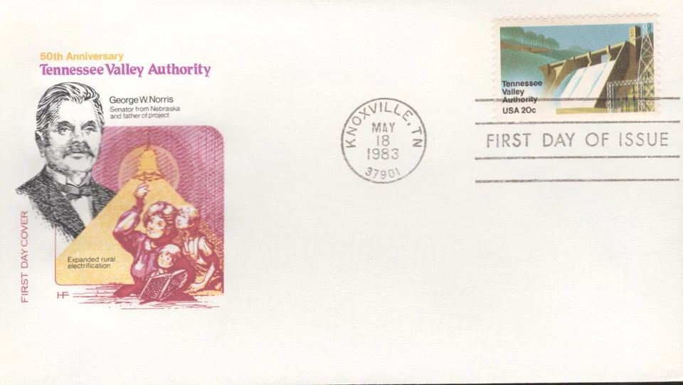1983 FDC - Scott# 2040 -Tennessee Valley Authority - Farnam Cachet - Image 1 of 1