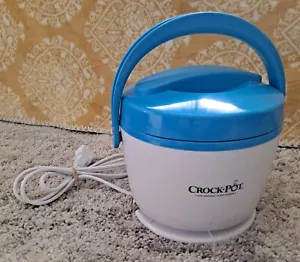Crock-Pot Slow Cooker Lunch Crock White & Blue 20oz Capacity - Picture 1 of 8