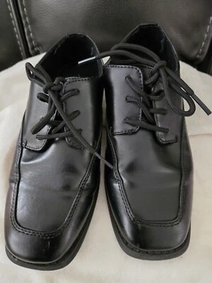 Boys Size 4 Sonoma Black Dress Shoes Average Width Laces - Image 1 of 4