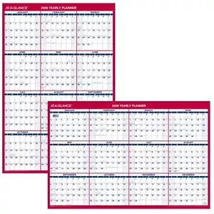 2026 Auf einen Blick PM212-28 Jahresplaner Papier Wandkalender, 24 x 36" - Bild 1 von 4