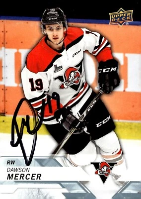 Dawson Mercer - Signed 2018-19 Upper Deck CHL Hockey Card #292 - Image 1 of 2