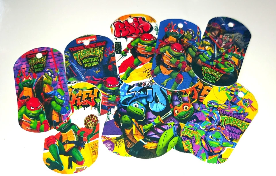 Ninja Turtles - 8 Paper Dog Gift tags- Party Favor Loot Toys Prizes tag  tmnt - Image 1 of 1