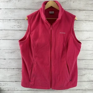 Columbia Women’s Pink Fleece Full Zip Up Vest Plus Size 1X - Picture 1 of 9