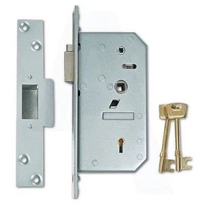 UNION/CHUBB SatinChrome 3R35 Mano Derecha 5 Detenedor Mortiza Bloqueo 80mm - Imagen 1 de 3