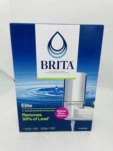 New Brita Elite Water Faucet Filtration Mount System Chrome - Picture 1 of 12