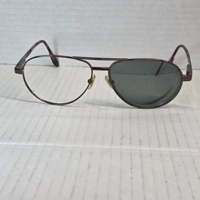 De Colección Serengeti 6684 Monturas de Gafas Marrón Metal Brazos de Tortuga Japón*SOLO MARCOS* Foto 1 de 4